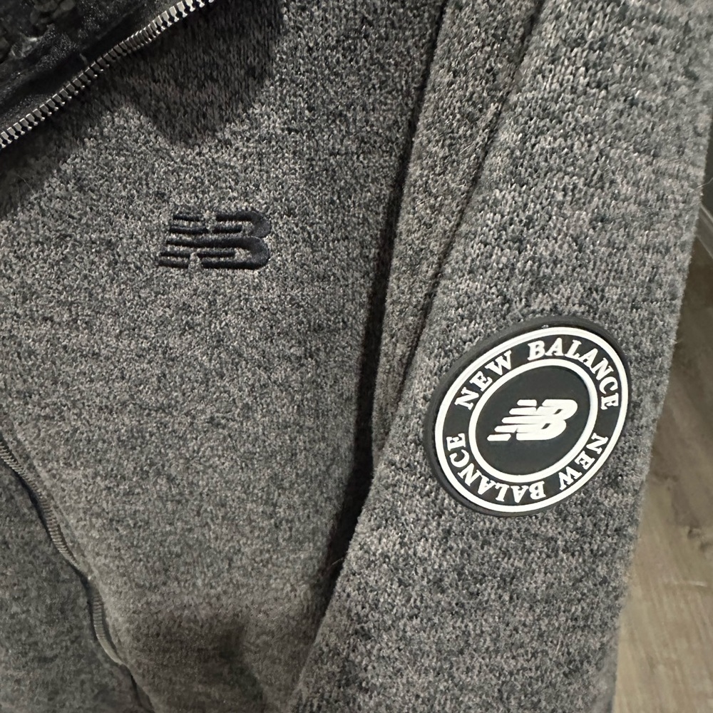 New Balance Fleece Jacket Sherpa Dark Grey - Picture 3 of 5